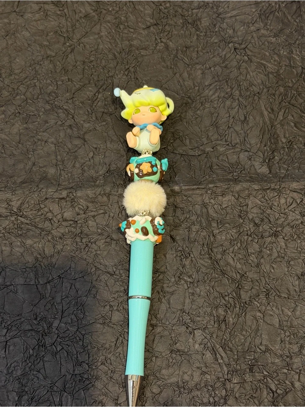 Cute Blue Character Stack Pen - Kids Toy Decorative Pen